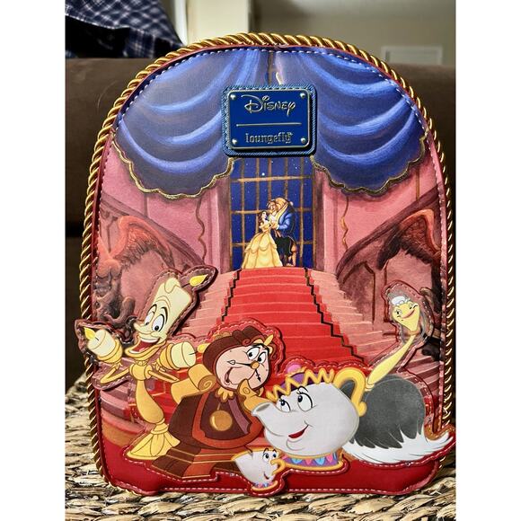 Limited Edition Beauty and the Beast Ballroom WonderCon Loungefly Mini Backpack - Picture 1 of 5